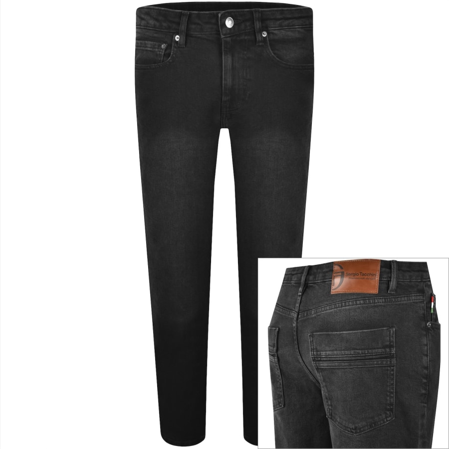 Image number 1 for Sergio Tacchini Silvano Slimline Jeans Black