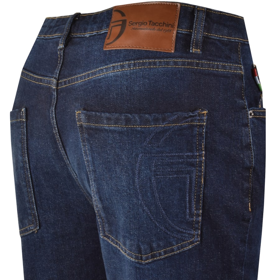 Image number 4 for Sergio Tacchini Forza Straight Fit Jeans Blue