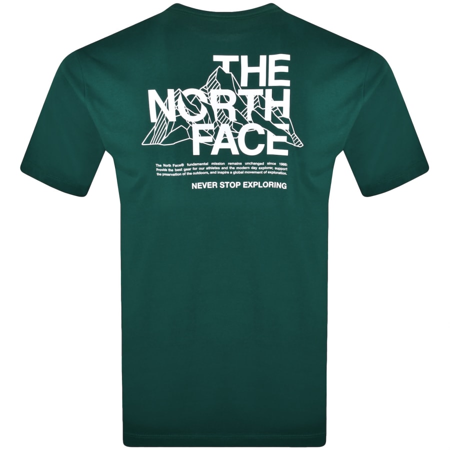 Image number 5 for The North Face Mountain Sketch T Shirt Green