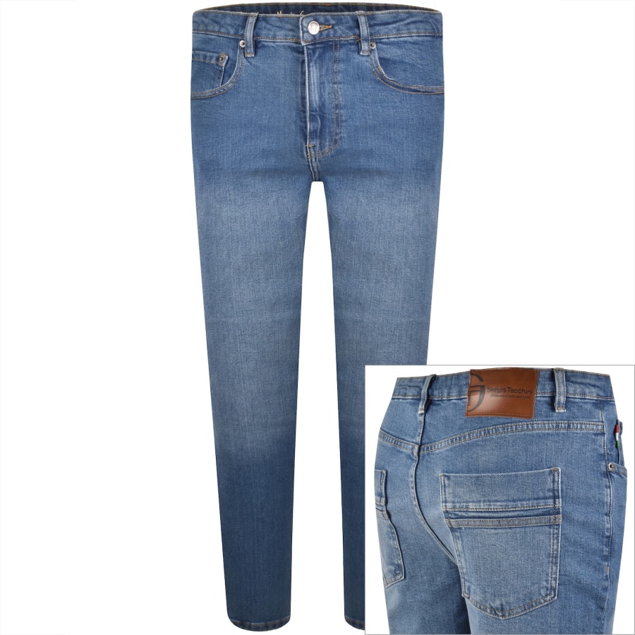 Image number 1 for Sergio Tacchini Silvano Slimline Jeans Blue
