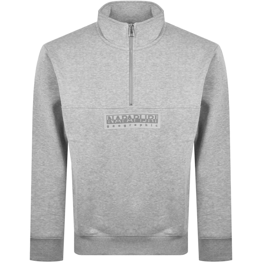 Image number 1 for Napapijri B Box Logo Sweatshirt Grey