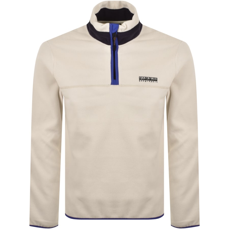 Image number 1 for Napapijri Dergana Half Zip Sweatshirt Beige
