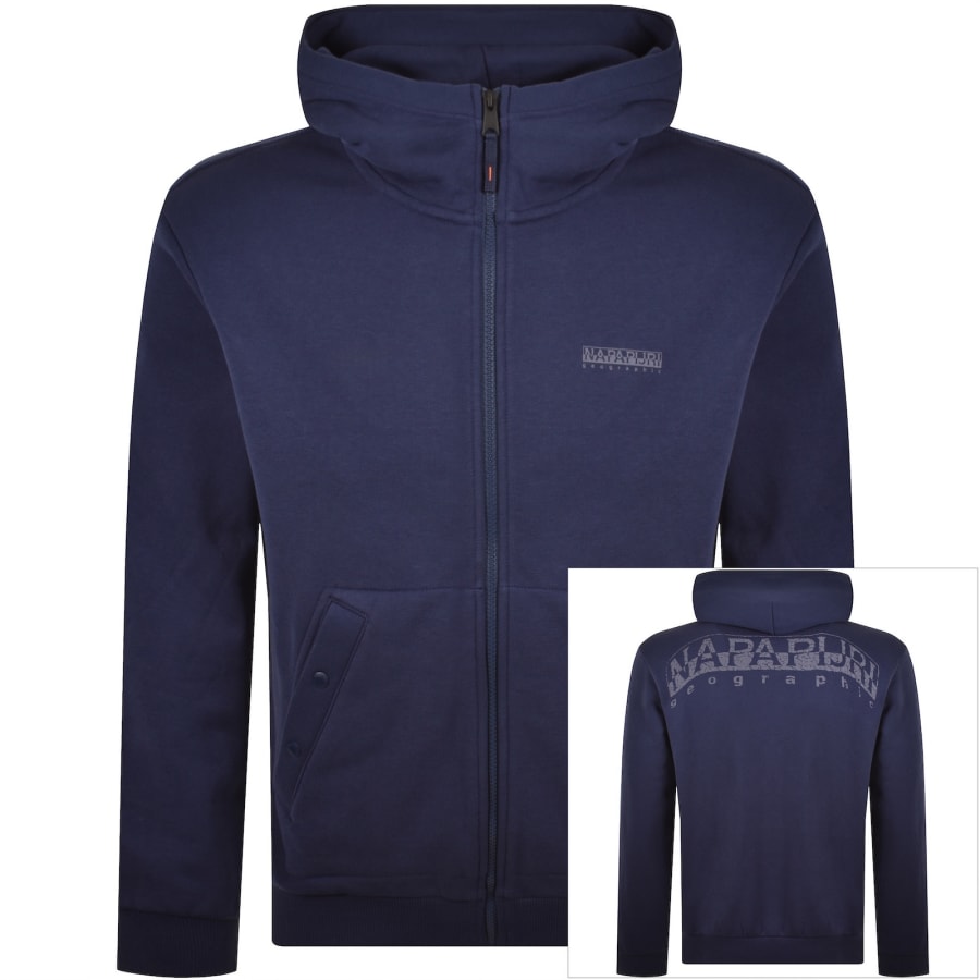 Image number 1 for Napapijri B Yourte Full Zip Hoodie Navy