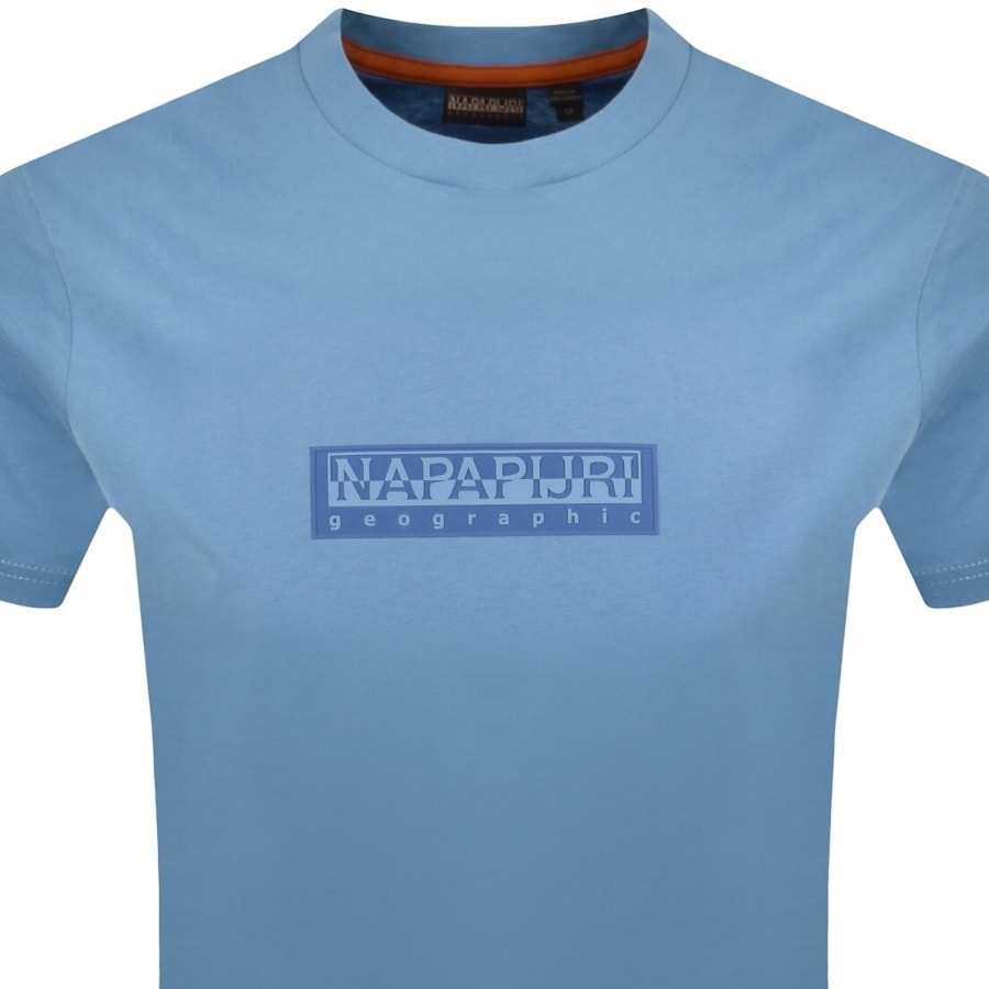 Image number 2 for Napapijri S-Box Logo T Shirt Blue