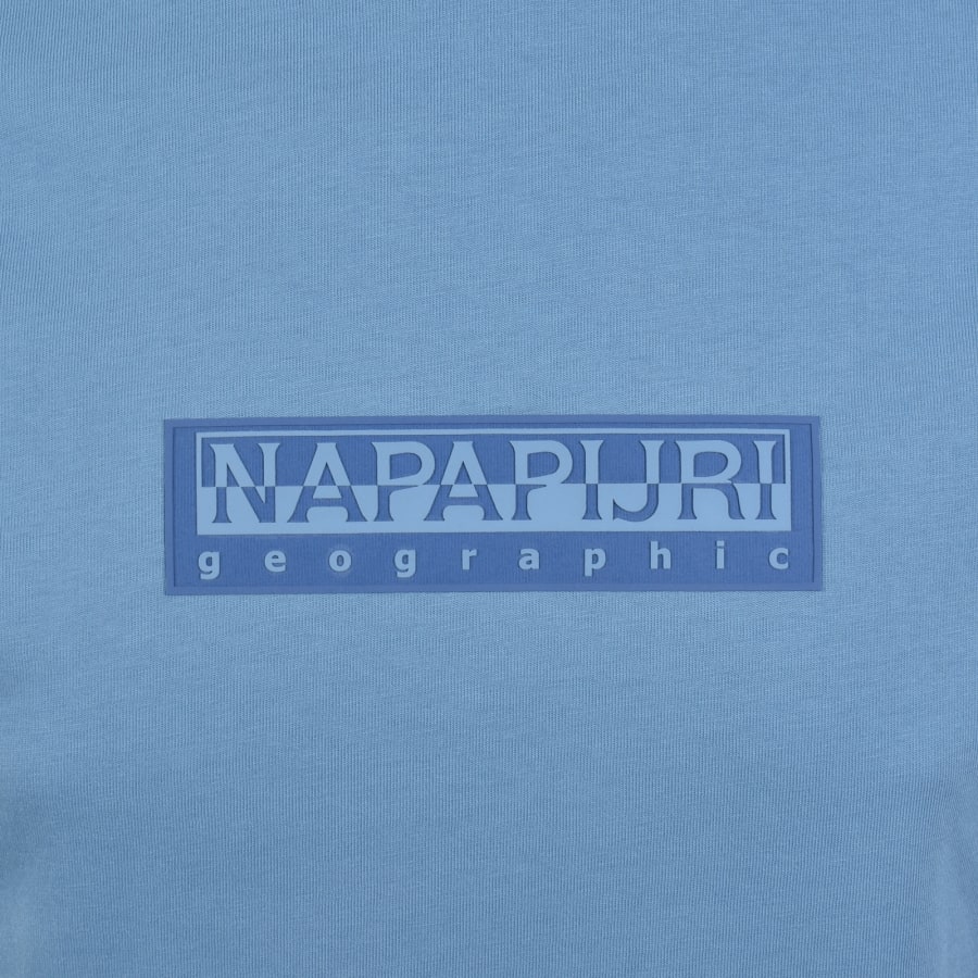 Image number 3 for Napapijri S-Box Logo T Shirt Blue