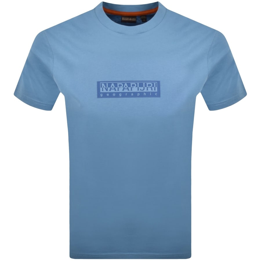Image number 1 for Napapijri S-Box Logo T Shirt Blue