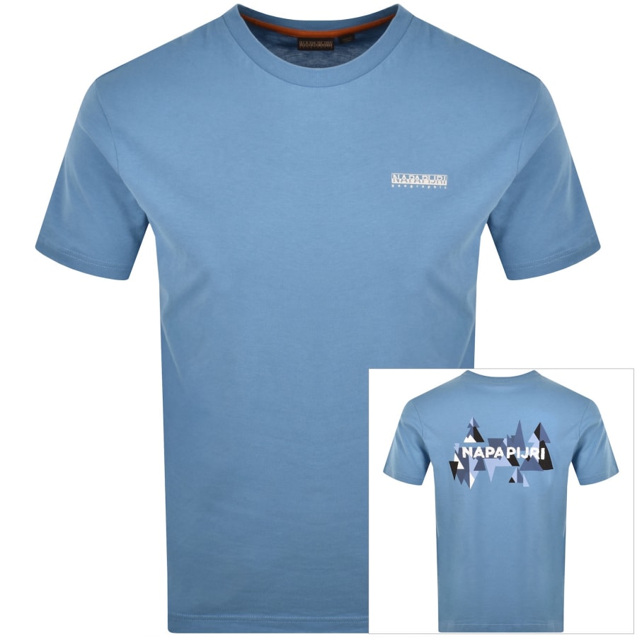 Image number 1 for Napapijri Short Sleeve T Shirt Blue