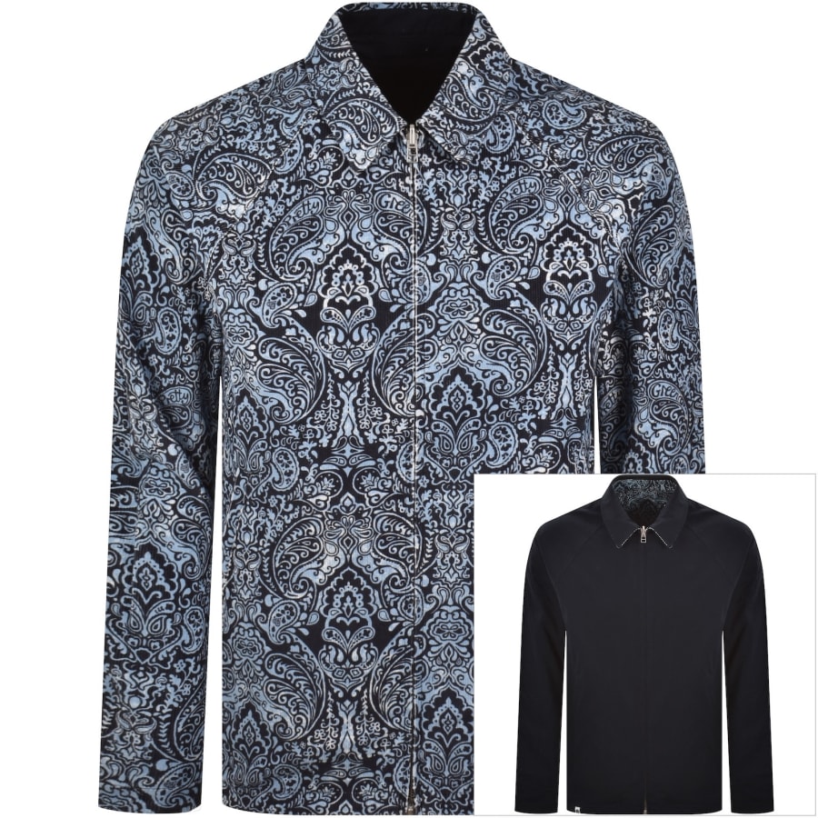 Image number 1 for Pretty Green Rave On Reversible Jacket Blue