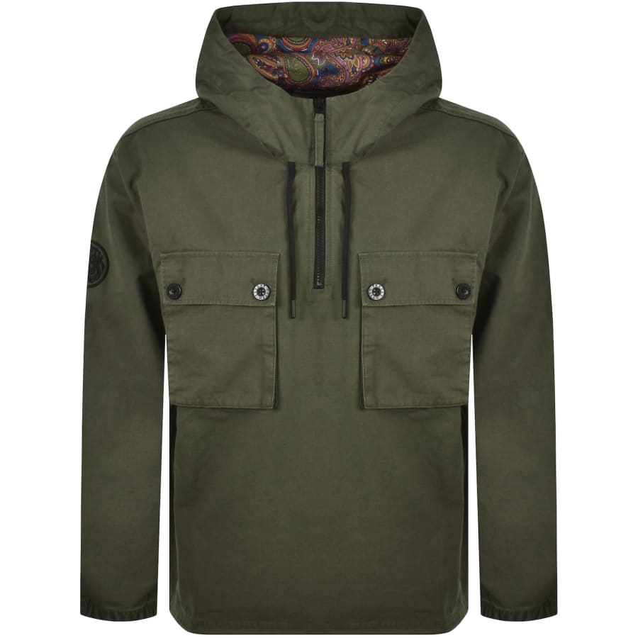 Image number 2 for Pretty Green Hatton Smock Jacket Khaki