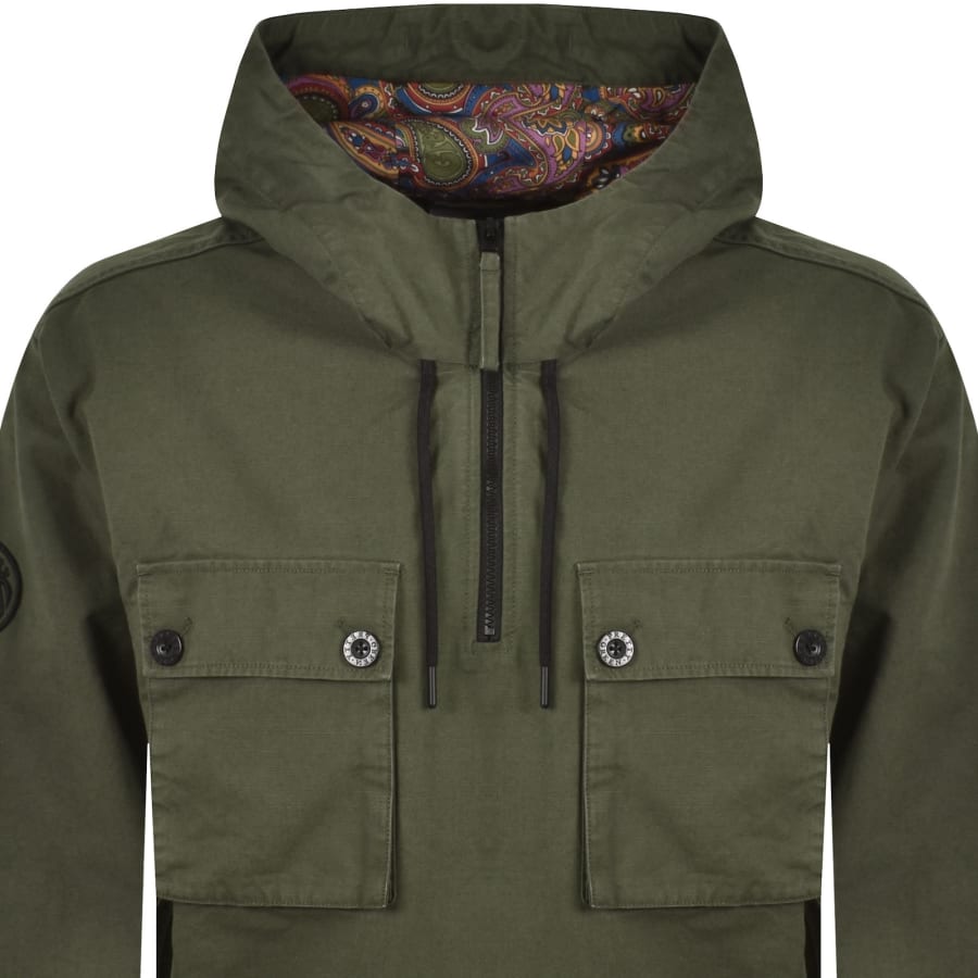 Image number 3 for Pretty Green Hatton Smock Jacket Khaki