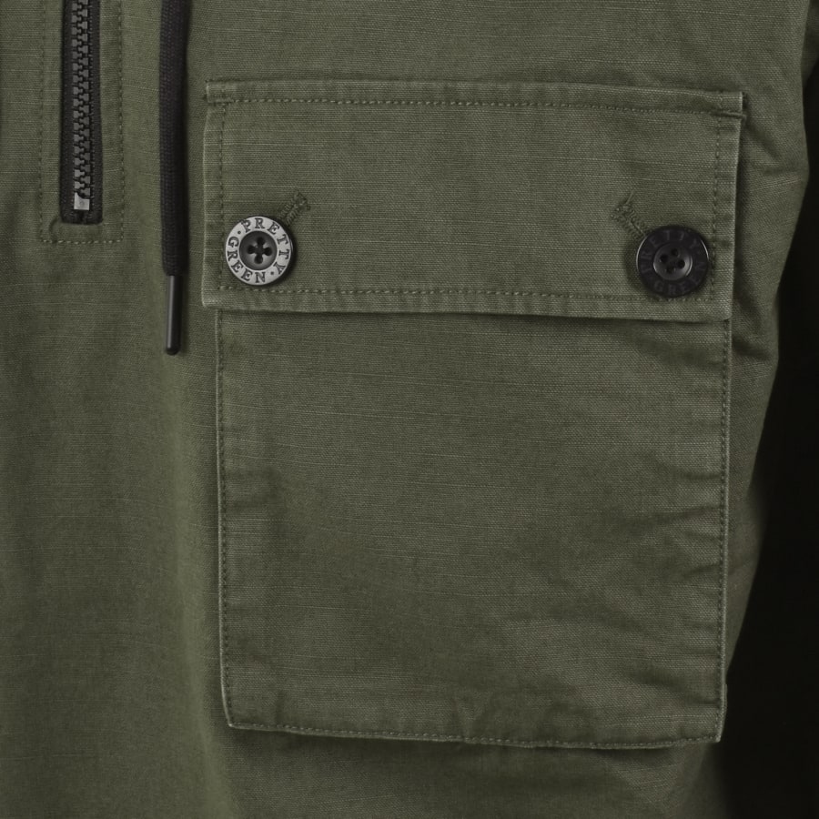 Image number 5 for Pretty Green Hatton Smock Jacket Khaki
