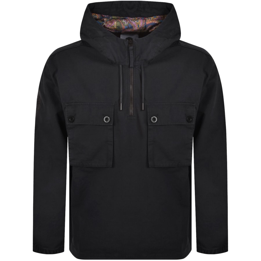 Image number 2 for Pretty Green Hatton Smock Jacket Black