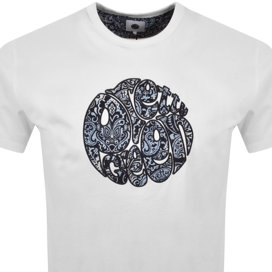 Image number 2 for Pretty Green Rave On Paisley T Shirt White