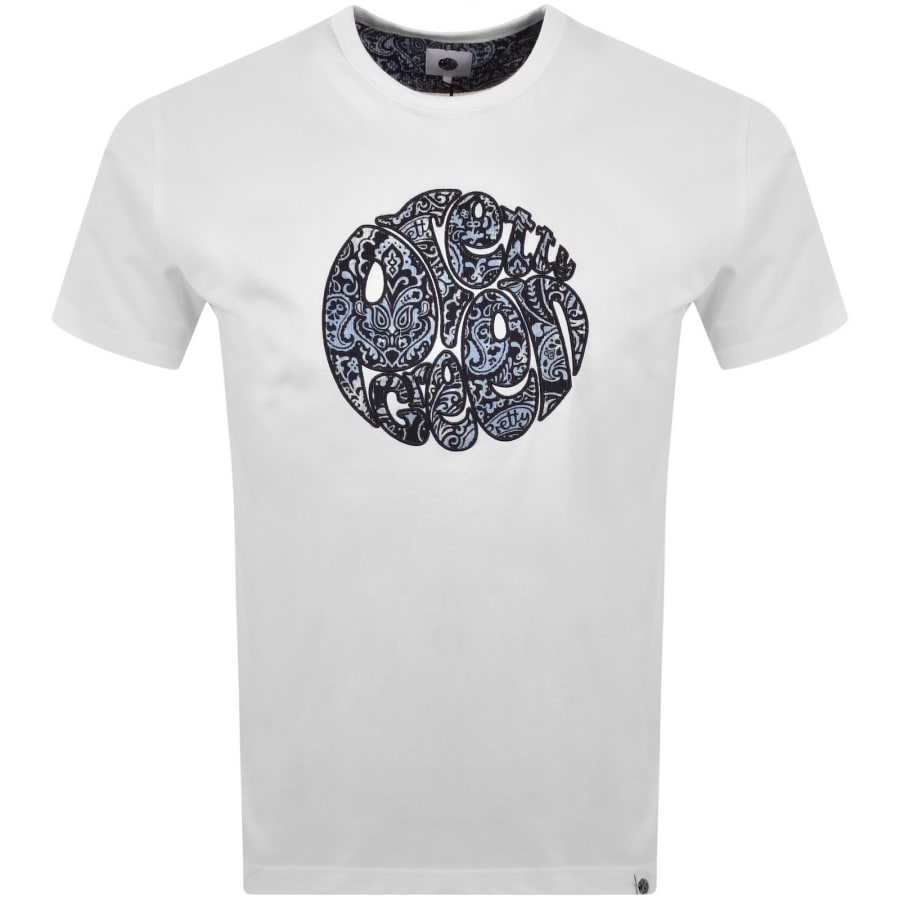Image number 1 for Pretty Green Rave On Paisley T Shirt White