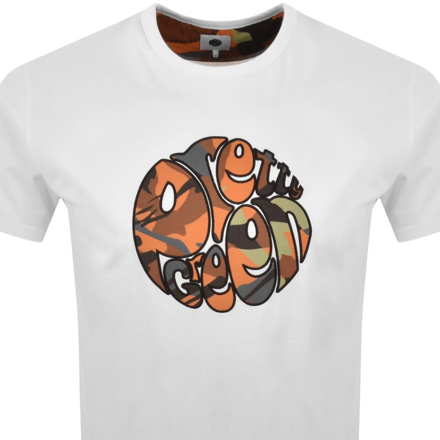 Image number 2 for Pretty Green Rave Camo Logo T Shirt White