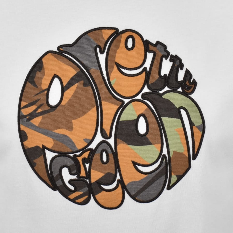 Image number 3 for Pretty Green Rave Camo Logo T Shirt White
