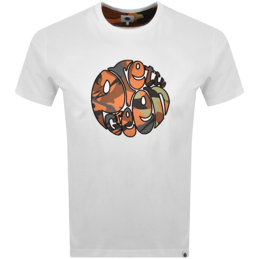 Image number 1 for Pretty Green Rave Camo Logo T Shirt White