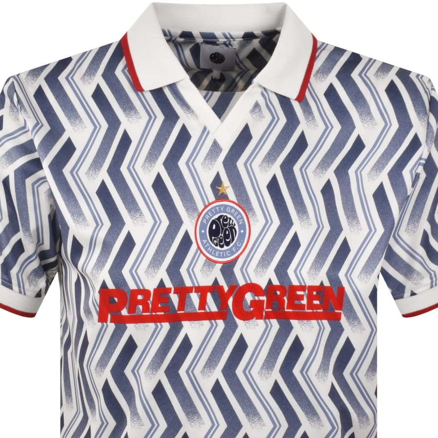 Image number 2 for Pretty Green Kingsleigh Football Polo Blue