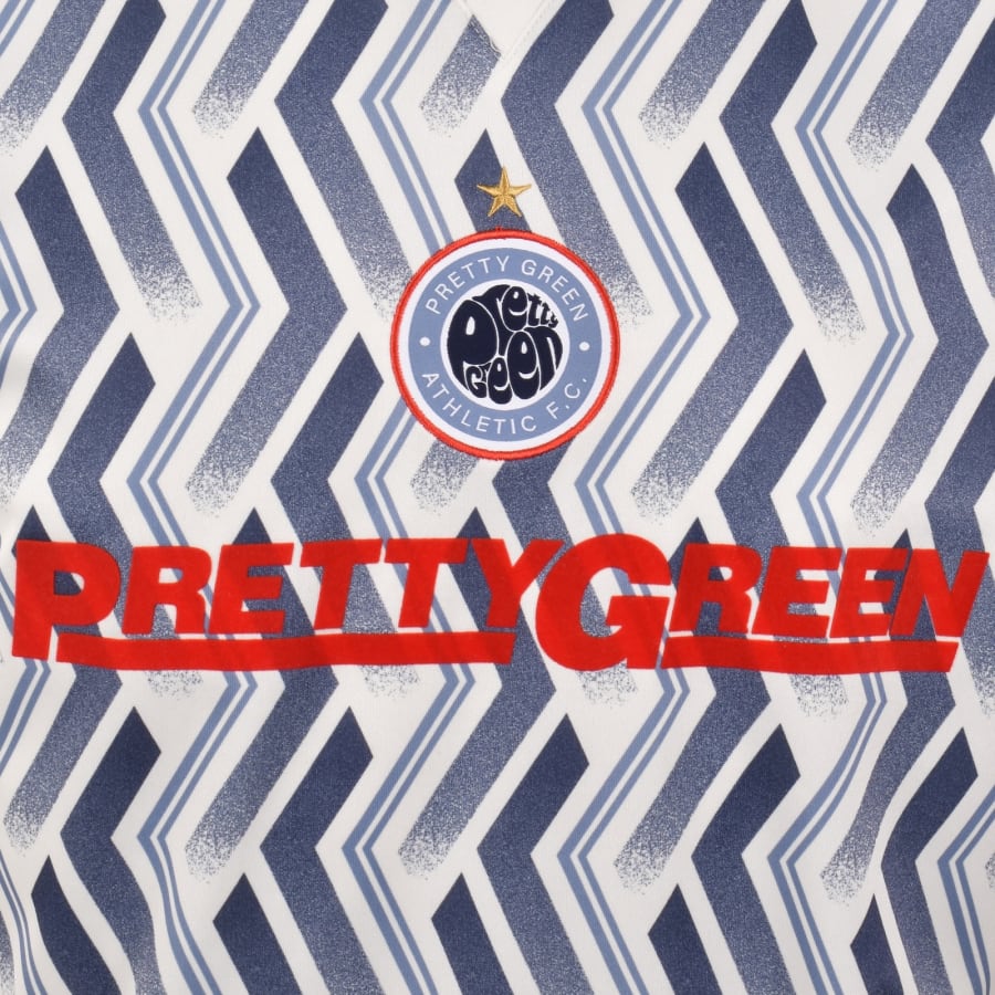 Image number 3 for Pretty Green Kingsleigh Football Polo Blue