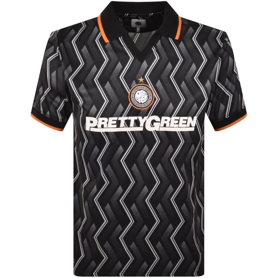Image number 1 for Pretty Green Kingsleigh Football Polo Black