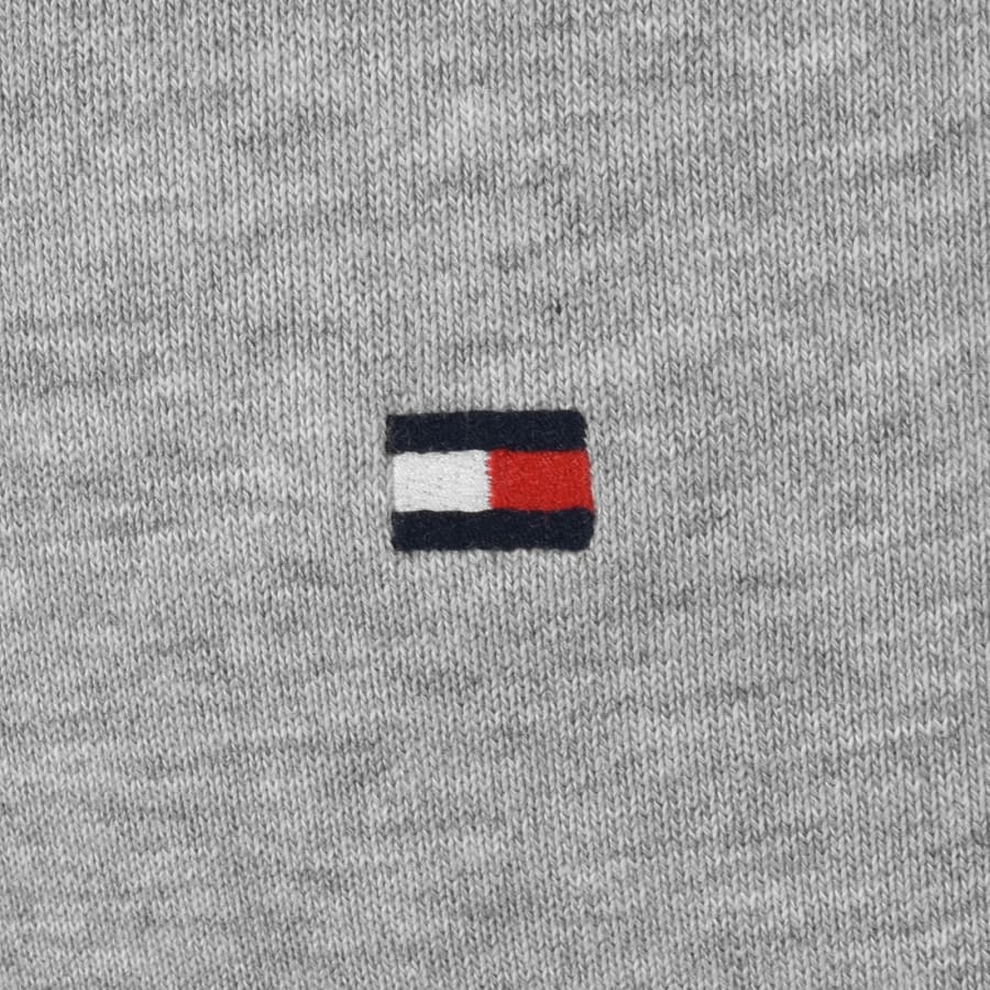 Image number 3 for Tommy Hilfiger Quarter Zip Fleece Sweatshirt Grey