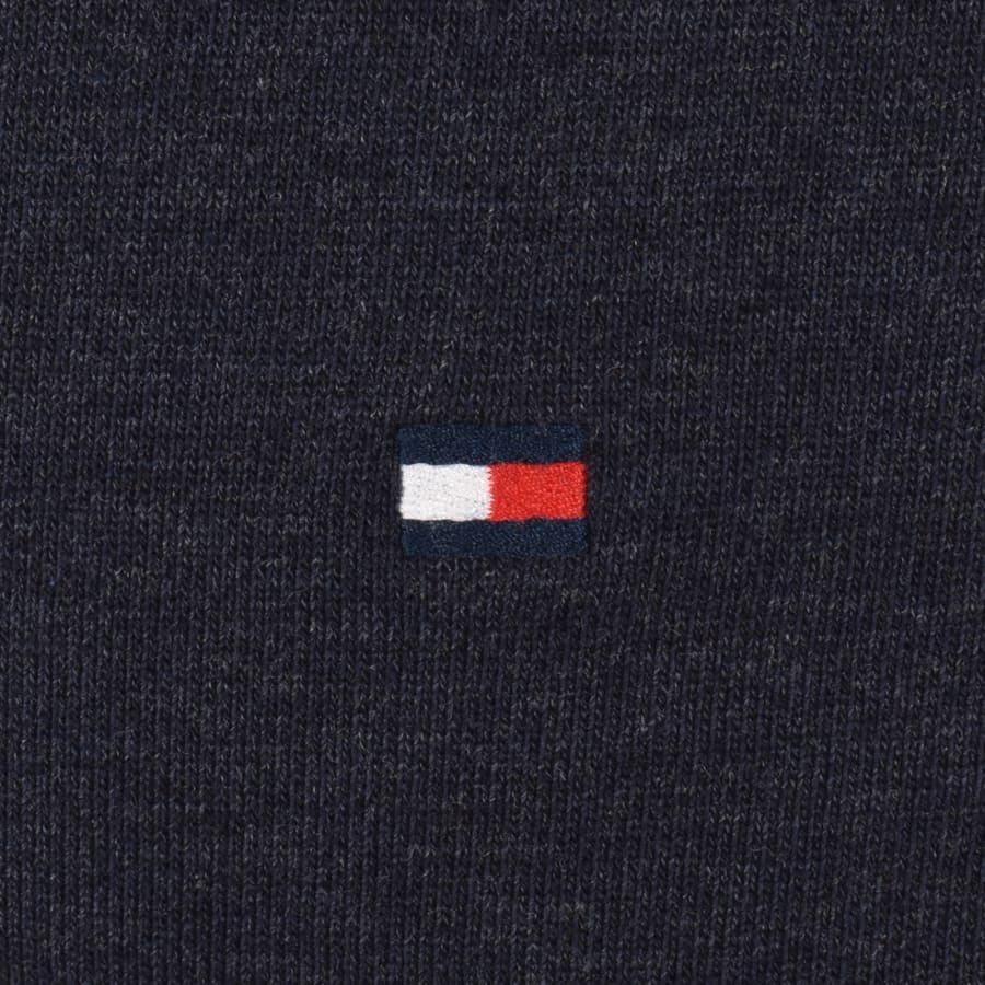Image number 3 for Tommy Hilfiger Quarter Zip Fleece Sweatshirt Navy