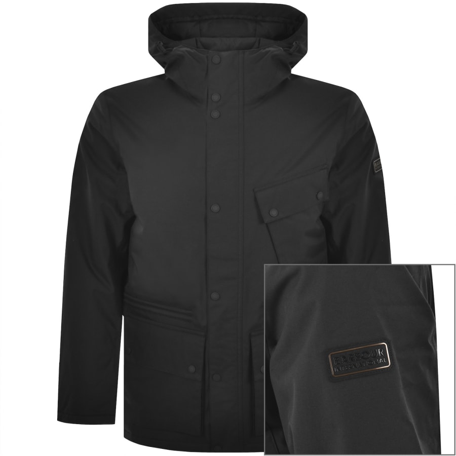 Image number 1 for Barbour International Waterproof Jacket Black