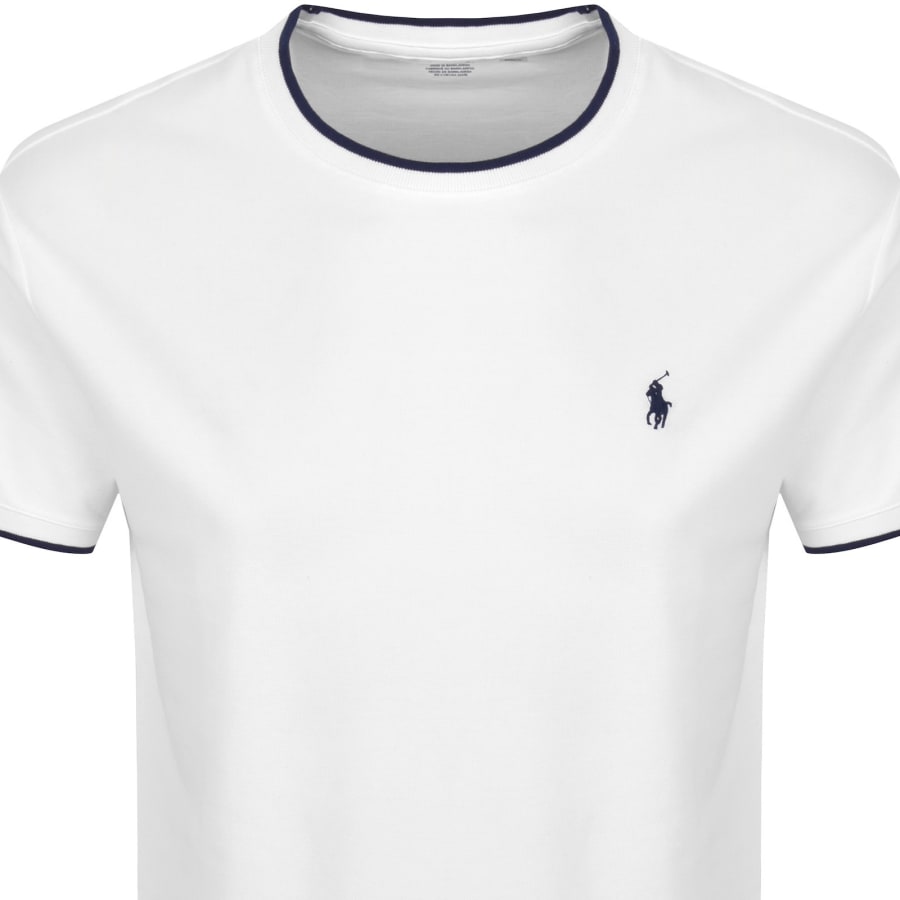 Image number 2 for Ralph Lauren Crew Neck Pique T Shirt White