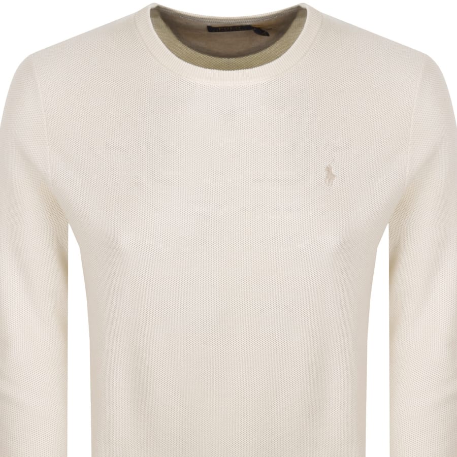 Image number 2 for Ralph Lauren Crew Neck Knit Jumper Cream