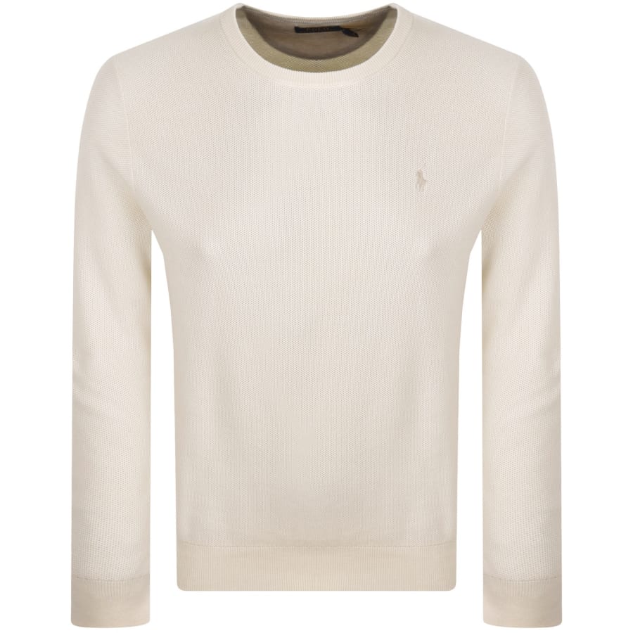 Image number 1 for Ralph Lauren Crew Neck Knit Jumper Cream