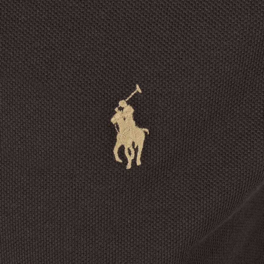 Image number 3 for Ralph Lauren Long Sleeved Polo T Shirt Brown