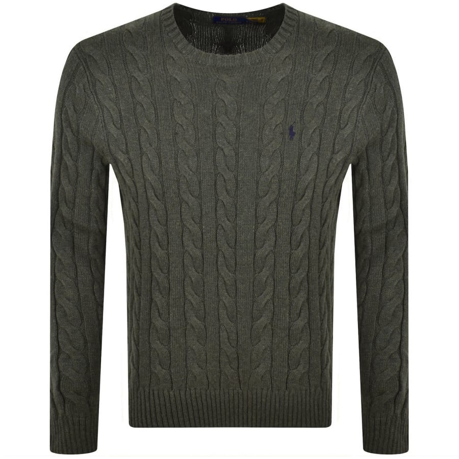 Image number 1 for Ralph Lauren Driver Crew Neck Knit Jumper Green
