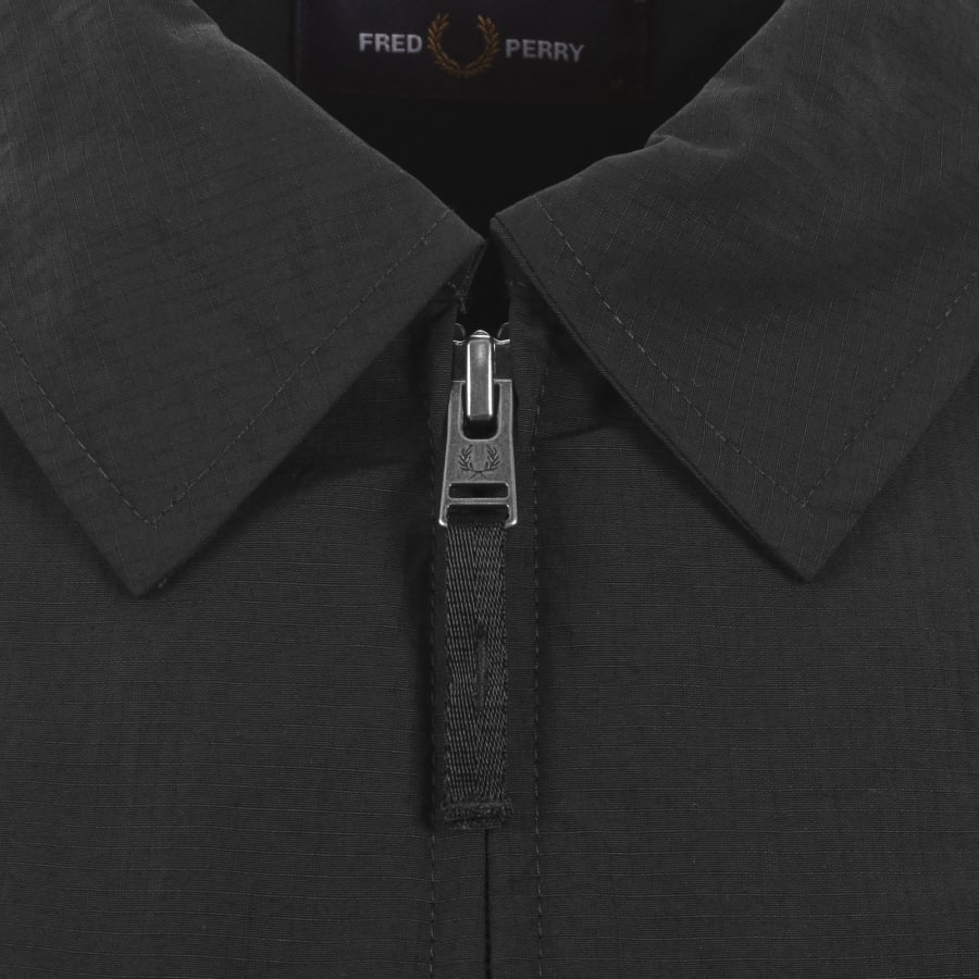 Image number 4 for Fred Perry Ripstop Pocket Overshirt Black