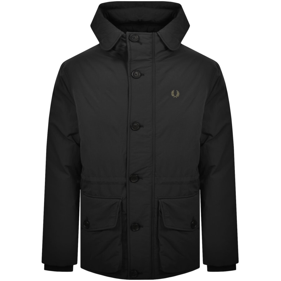 Image number 1 for Fred Perry Padded Parka Black