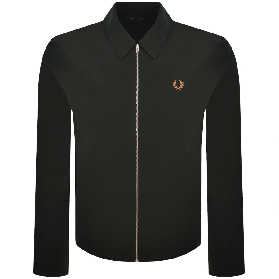 Image number 1 for Fred Perry Poplin Overshirt Green