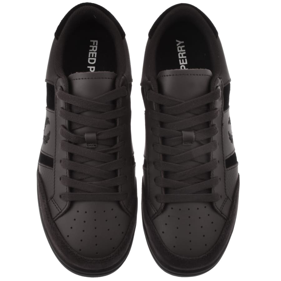 Image number 3 for Fred Perry B725 Leather Trainers Brown