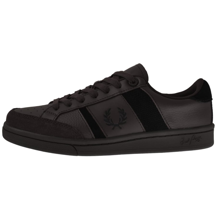 Image number 1 for Fred Perry B725 Leather Trainers Brown