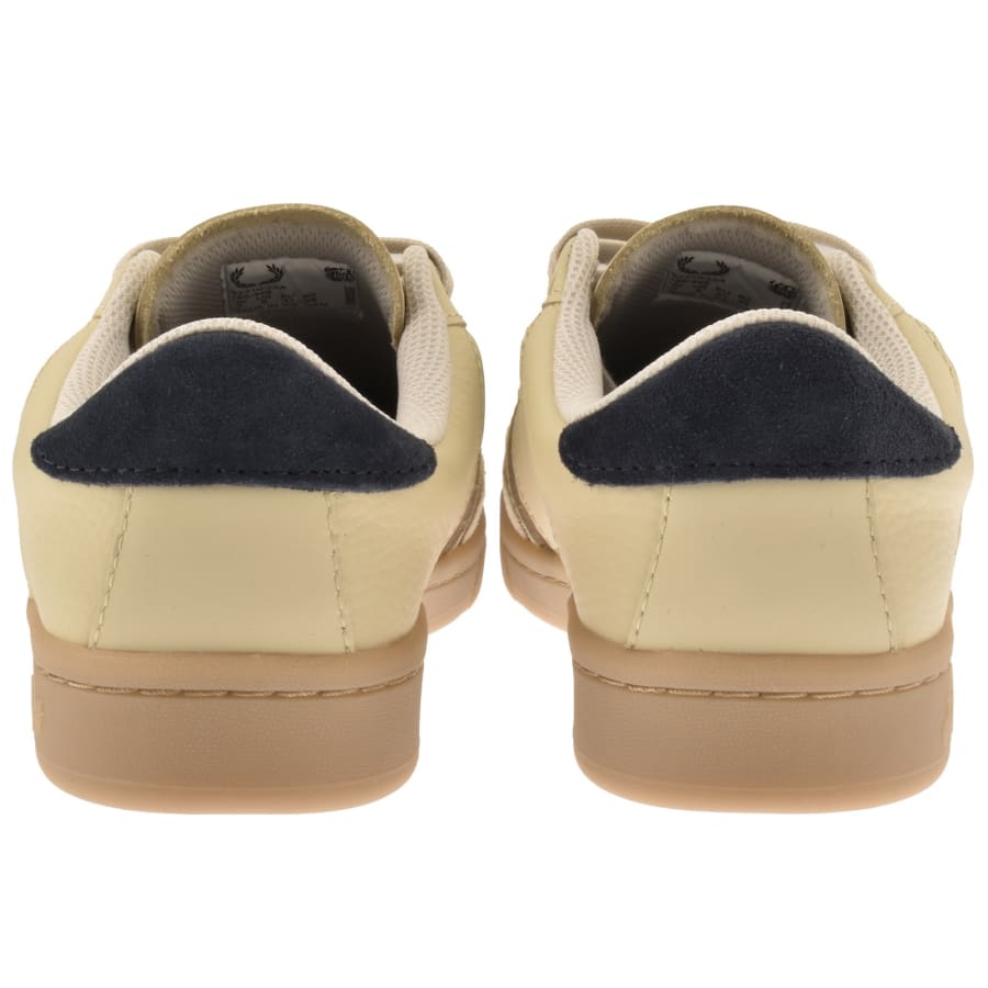 Image number 2 for Fred Perry B725 Leather Trainers Beige