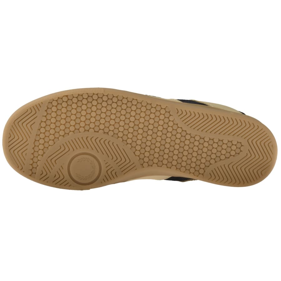 Image number 5 for Fred Perry B725 Leather Trainers Beige