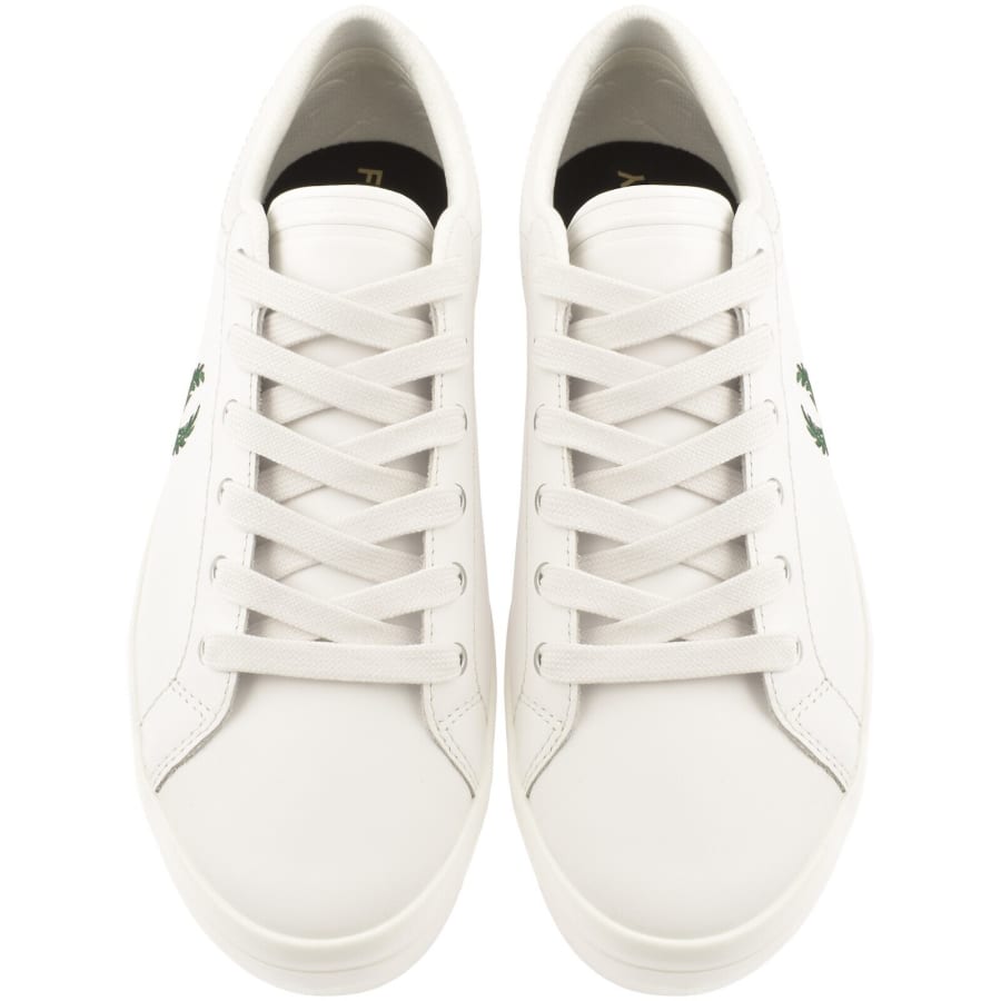 Image number 3 for Fred Perry Baseline Leather Trainers White