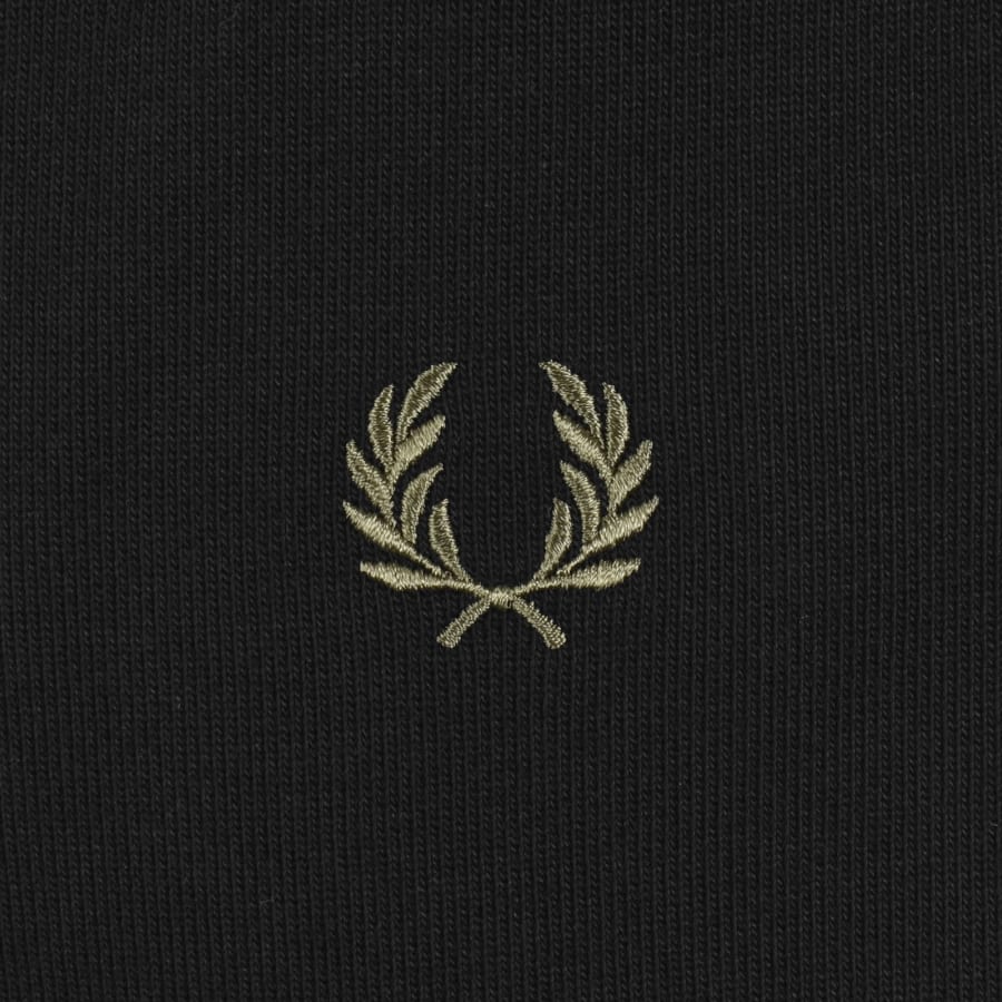 Image number 3 for Fred Perry Quarter Zip Smock Hoodie Black