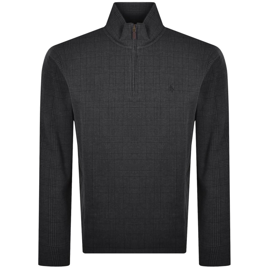 Image number 1 for Ralph Lauren Long Sleeve Half Zip Sweatshirt Grey