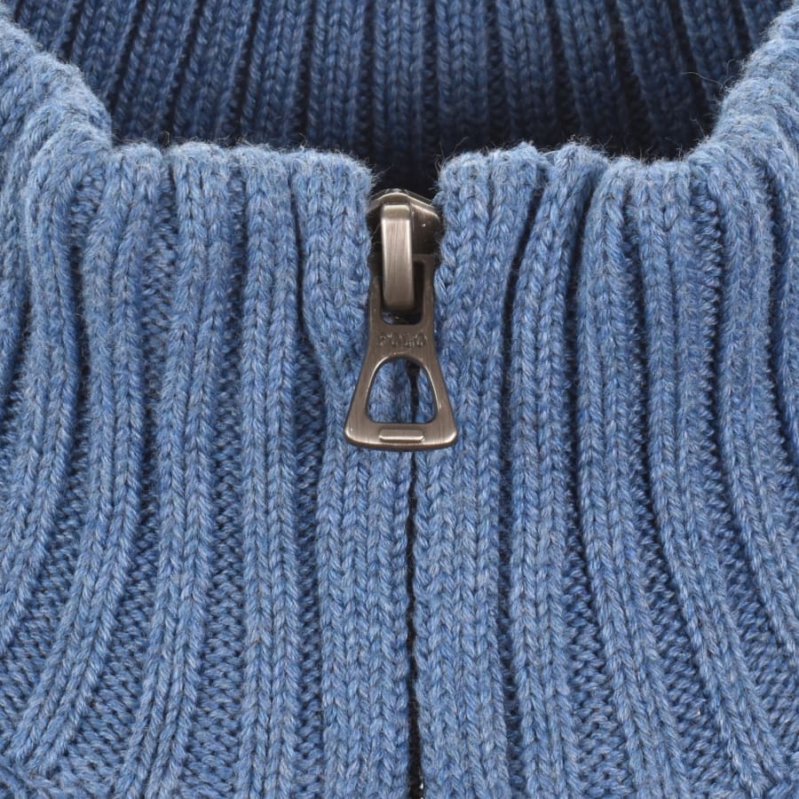 Image number 4 for Ralph Lauren Half Zip Knit Jumper Blue
