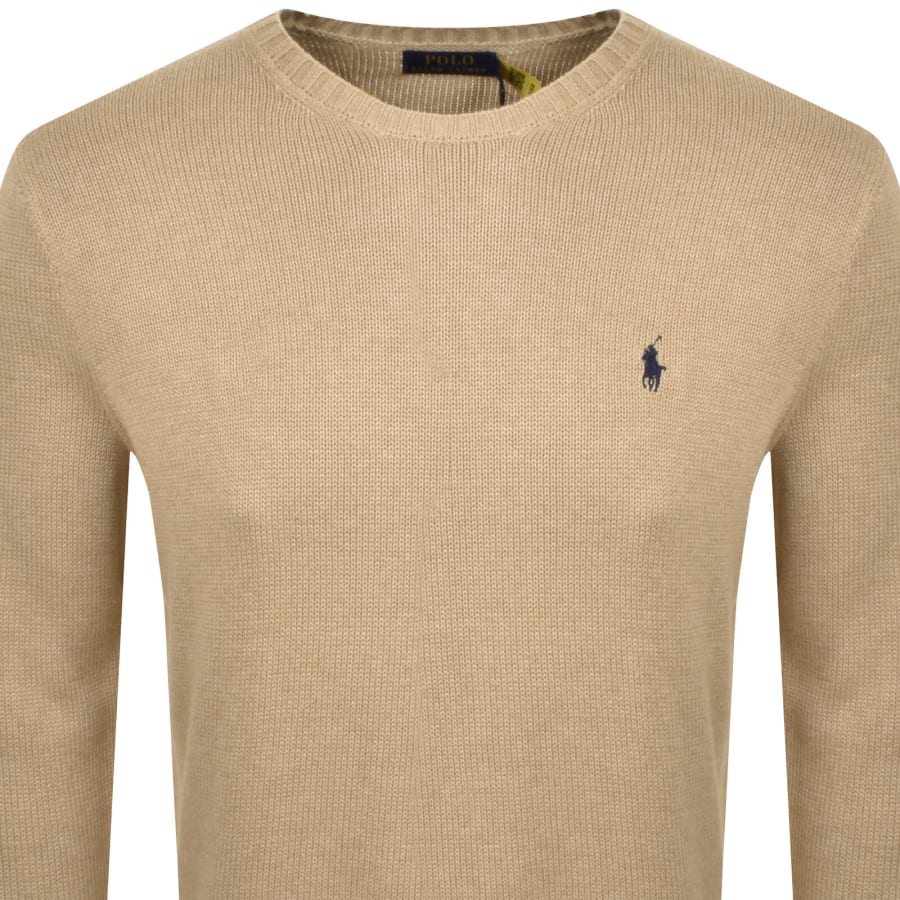 Image number 2 for Ralph Lauren Crew Neck Knit Jumper Beige
