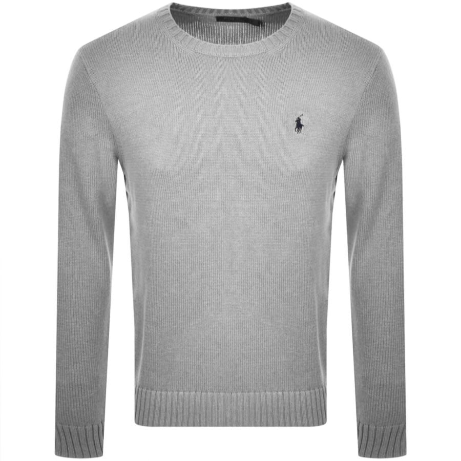 Image number 1 for Ralph Lauren Crew Neck Knit Jumper Grey
