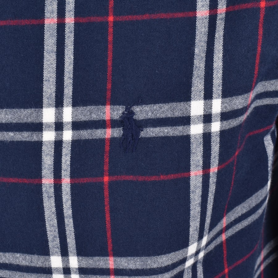 Image number 3 for Ralph Lauren Check Long Sleeve Shirt Navy