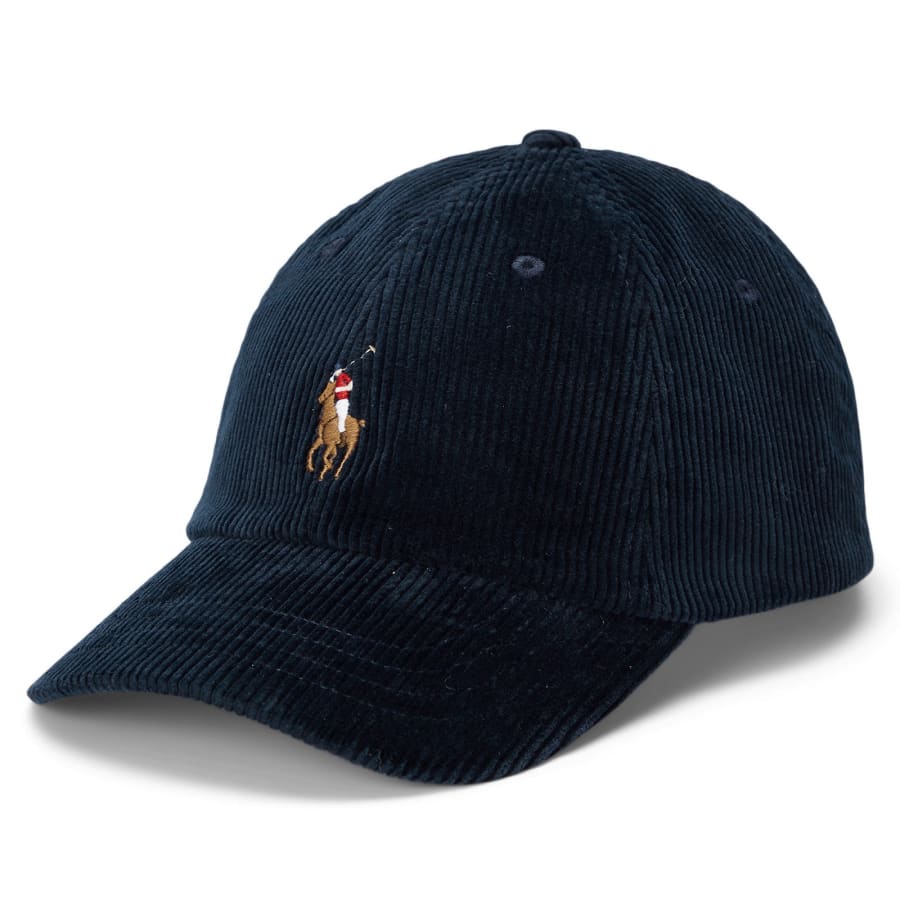 Image number 2 for Ralph Lauren Corduroy Baseball Cap Navy