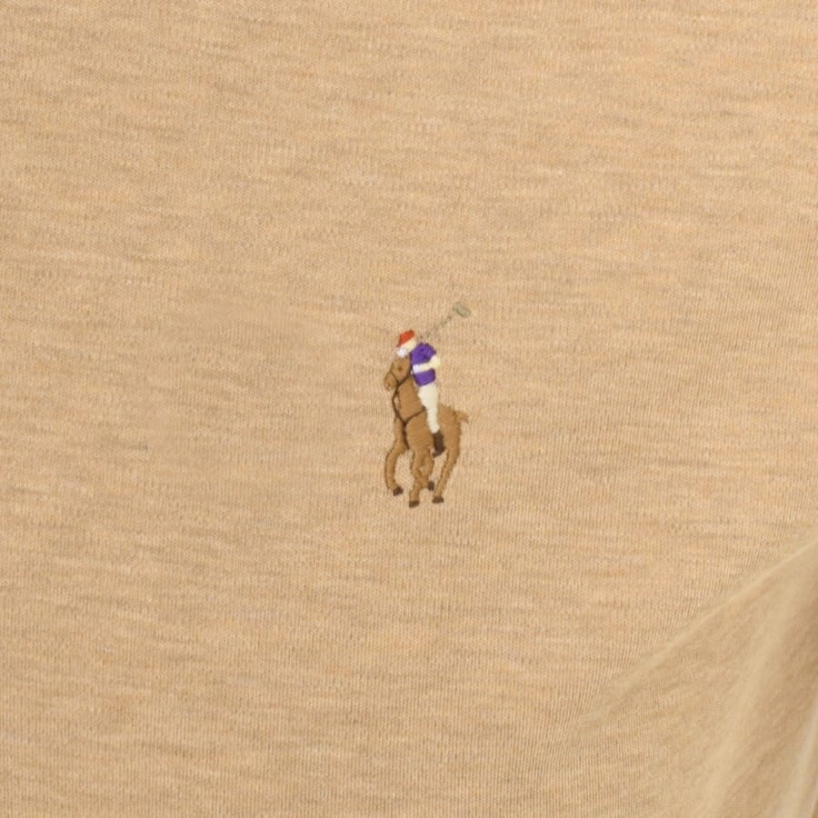 Image number 3 for Ralph Lauren Custom Slim Fit Polo T Shirt Beige