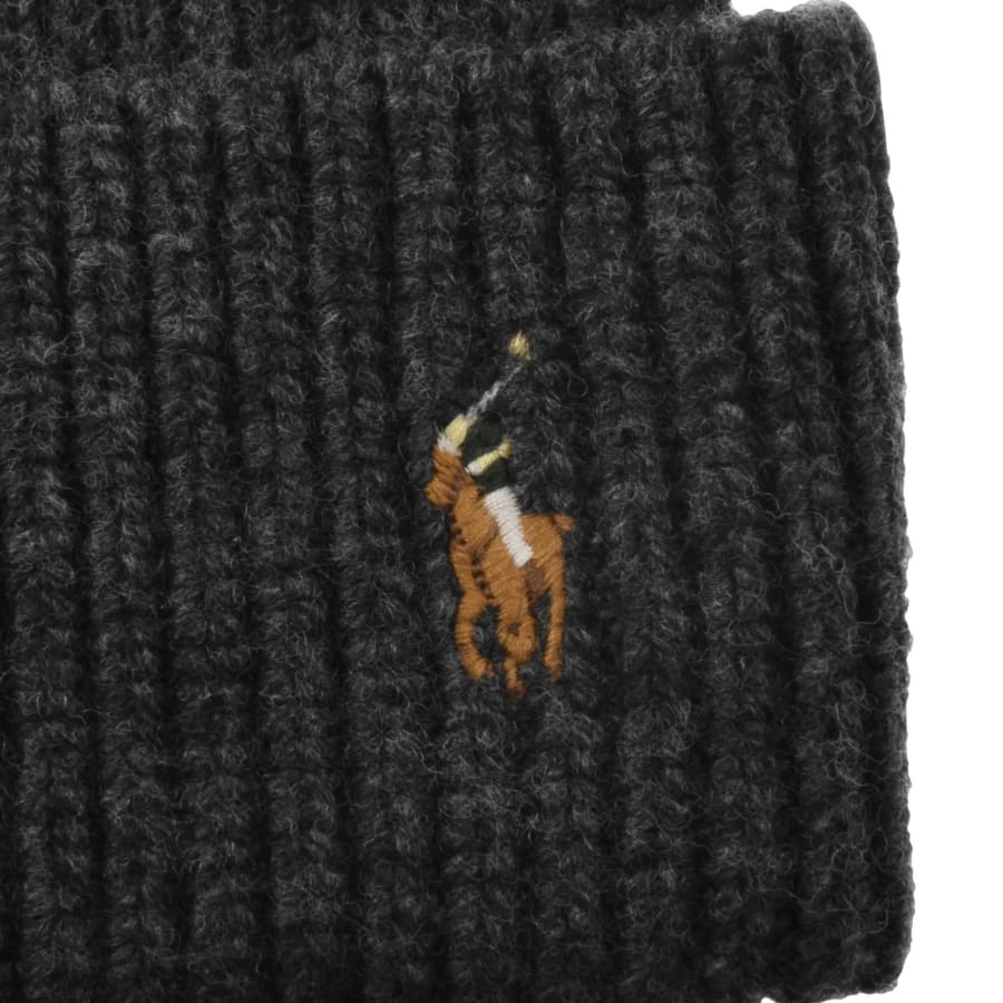 Image number 3 for Ralph Lauren Beanie Hat Grey