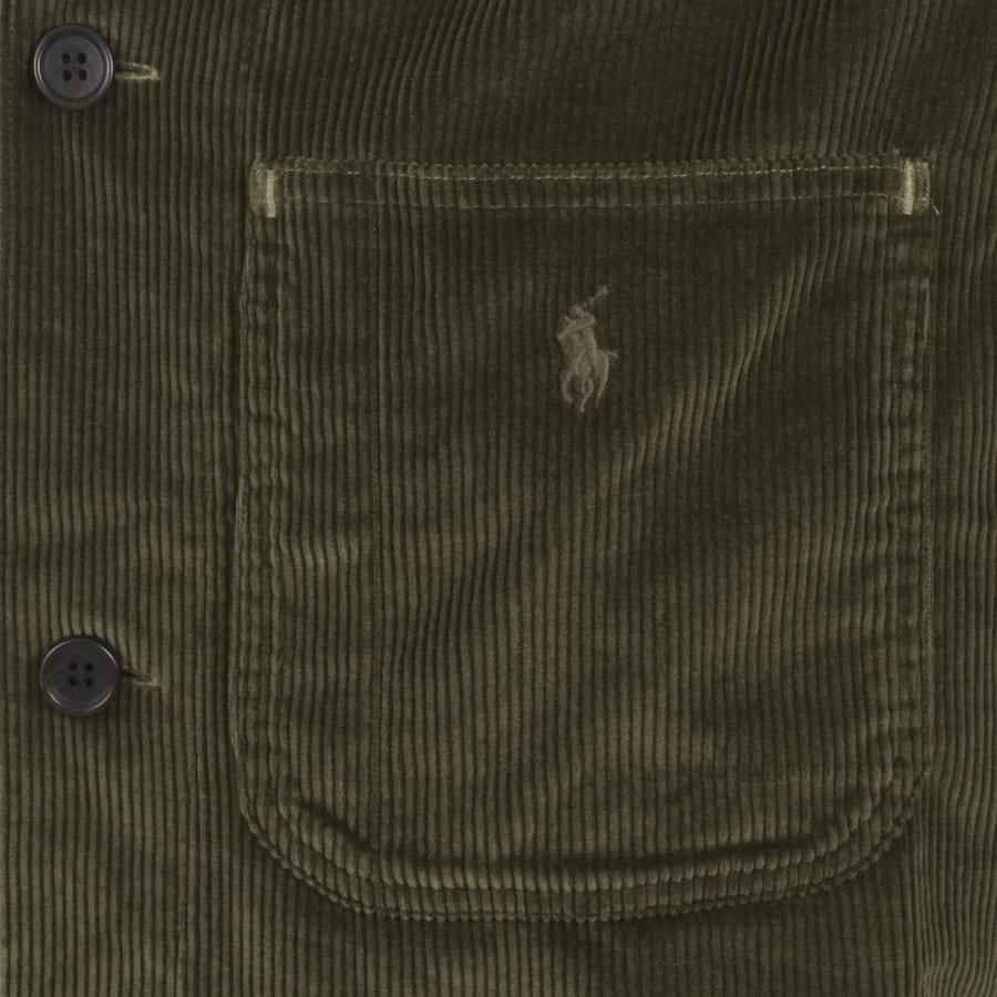 Image number 3 for Ralph Lauren Corduroy Overshirt Green